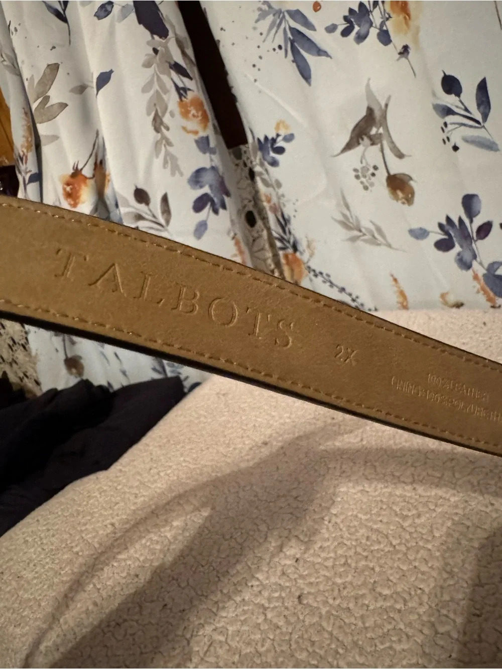Ladies Black Leather Talbots Belt Size 2X